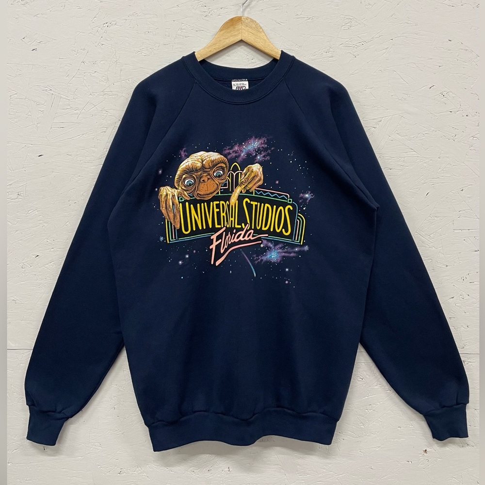 Vintage 80s E.T. Universal Studios Sweatshirt, Size XL, Disney New Old Stock